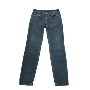 CLOSED Organic Cotton Denim Mid-Rise Skinny Jeans Sz 24 Green premium Italian